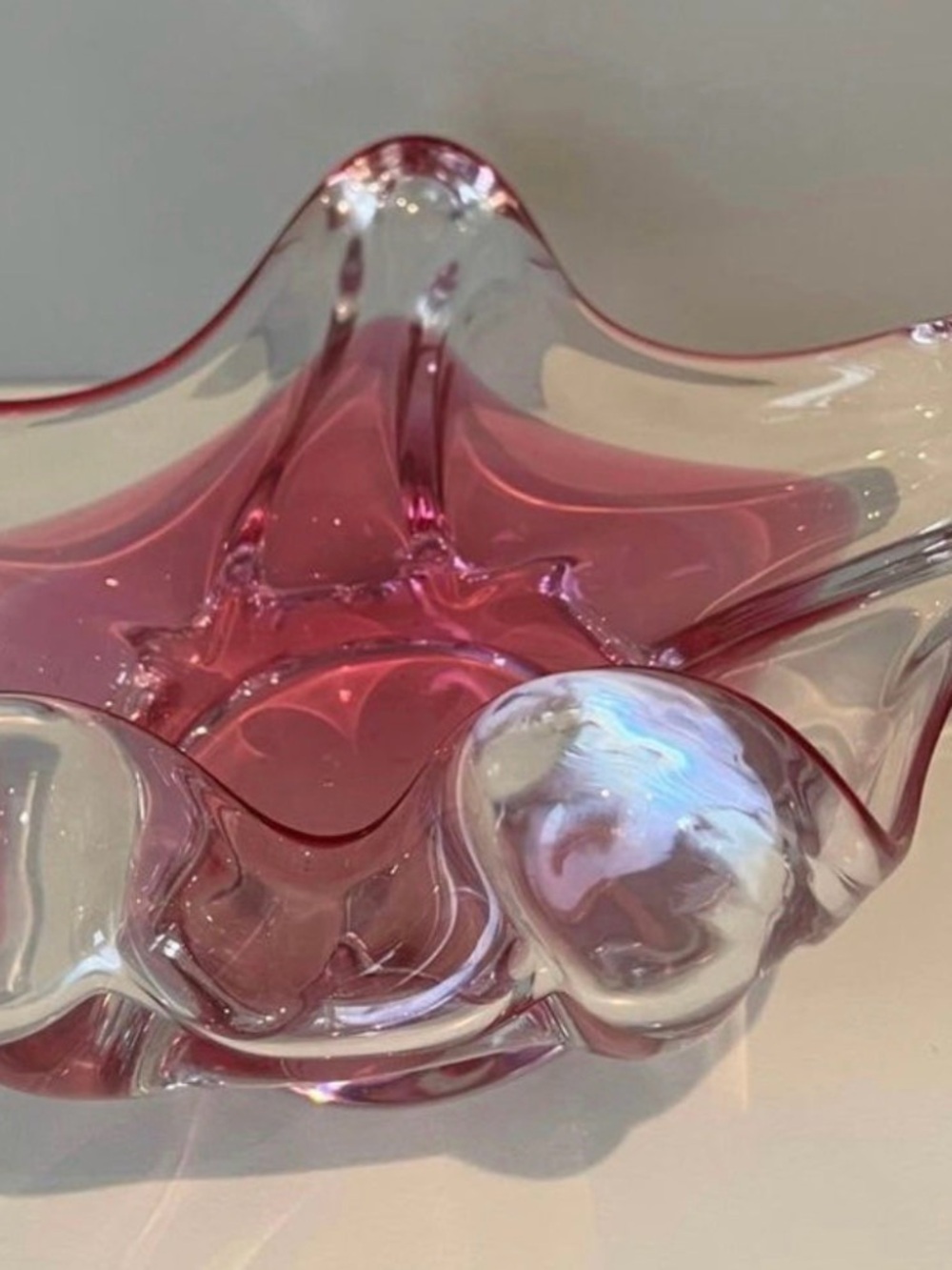 Vintage Chribska Art Glass Bowl: most likely Josef Hospodka Czech 1960’s - Picture 6 of 7